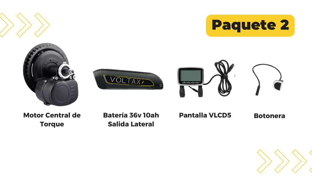 ⚡ Kit de Conversión Eléctrica de Bicicleta de Motor Central Paquete 2 🚴 - VOLTAX ELECTRIC BIKES