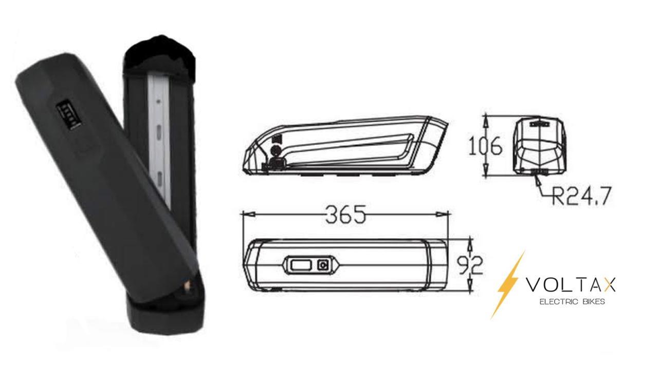 🔋 Batería 36 Volts 10 Amperes - Hora - VOLTAX ELECTRIC BIKES